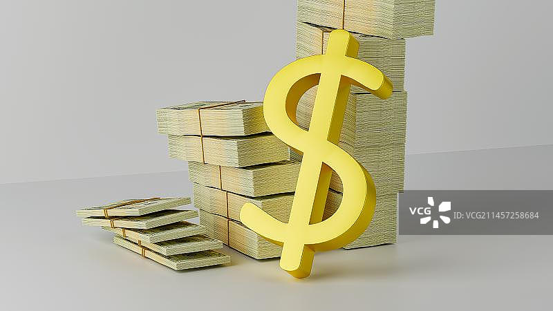 3D金融和货币图片素材