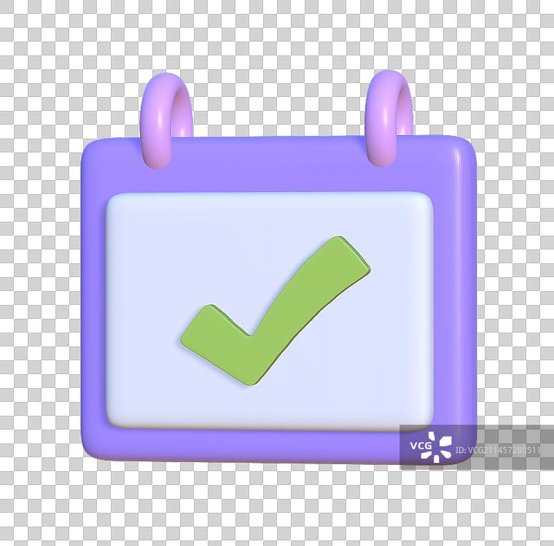 签到图标3D插画元素图片素材