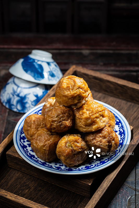 南方中式美食豆腐圆子图片素材