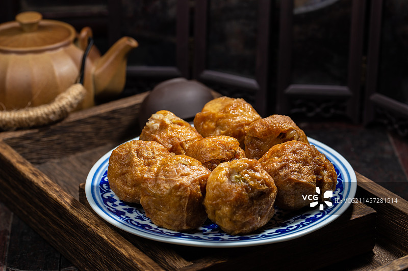 南方中式美食豆腐圆子图片素材