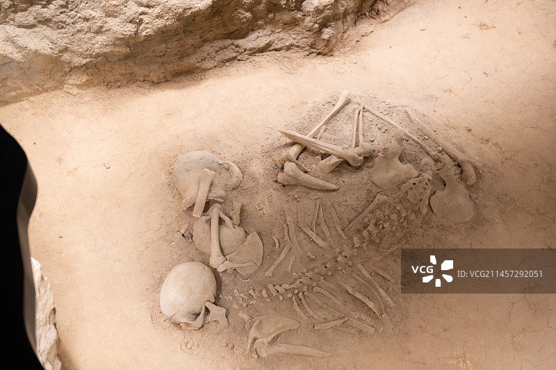 青海民和县喇家遗址博物馆文物图片素材