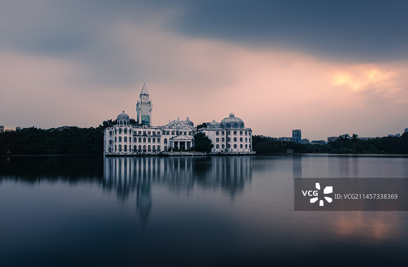 广州小白宫晚霞02图片素材