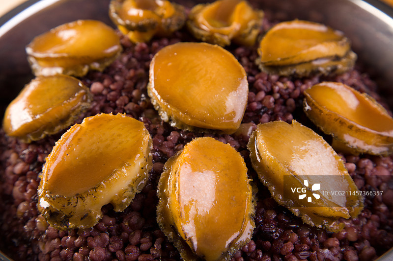 鲍鱼高梁黑米饭图片素材