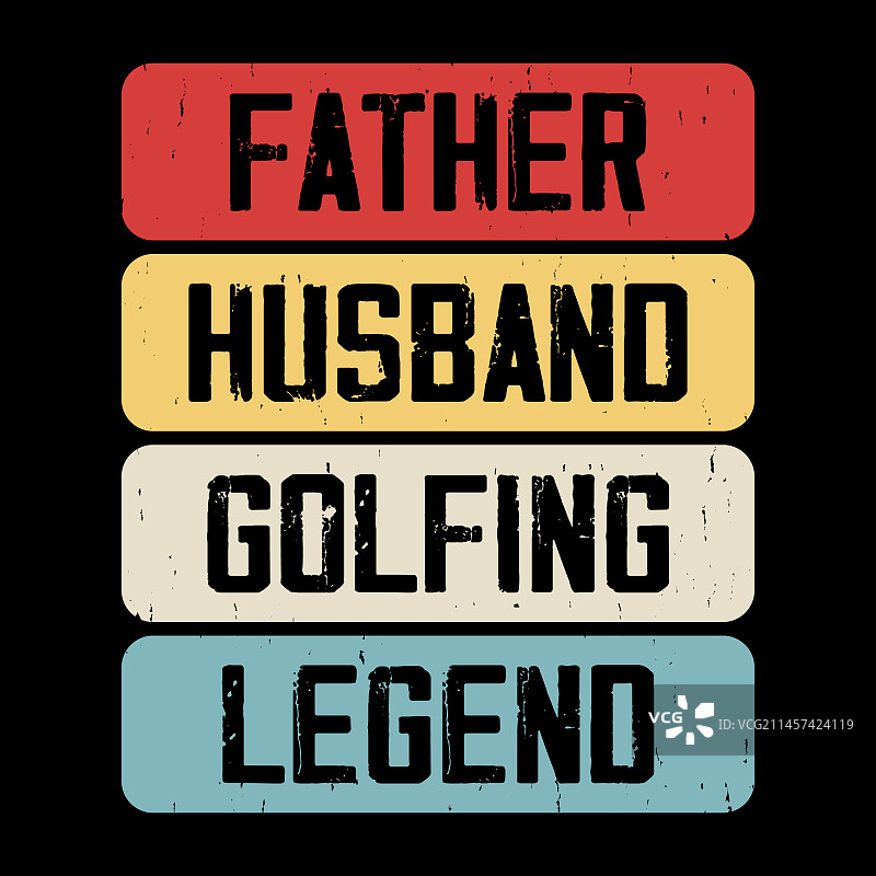 高尔夫球手复古高尔夫T恤设计图片素材