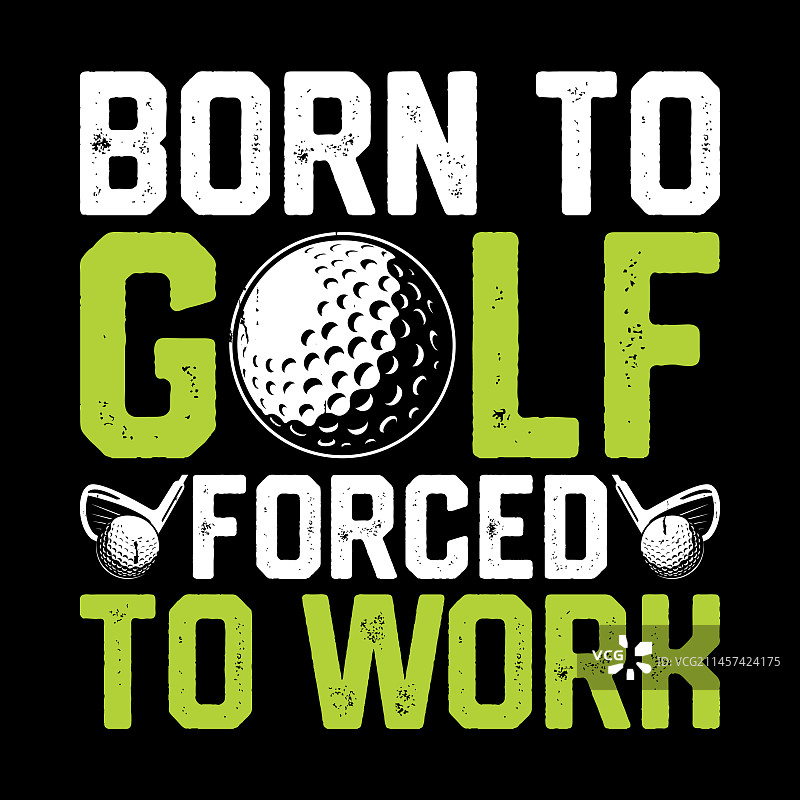 高尔夫球手复古高尔夫T恤设计图片素材