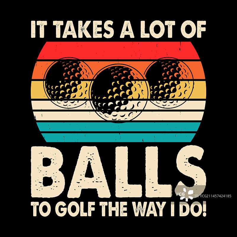 高尔夫球手复古高尔夫T恤设计图片素材