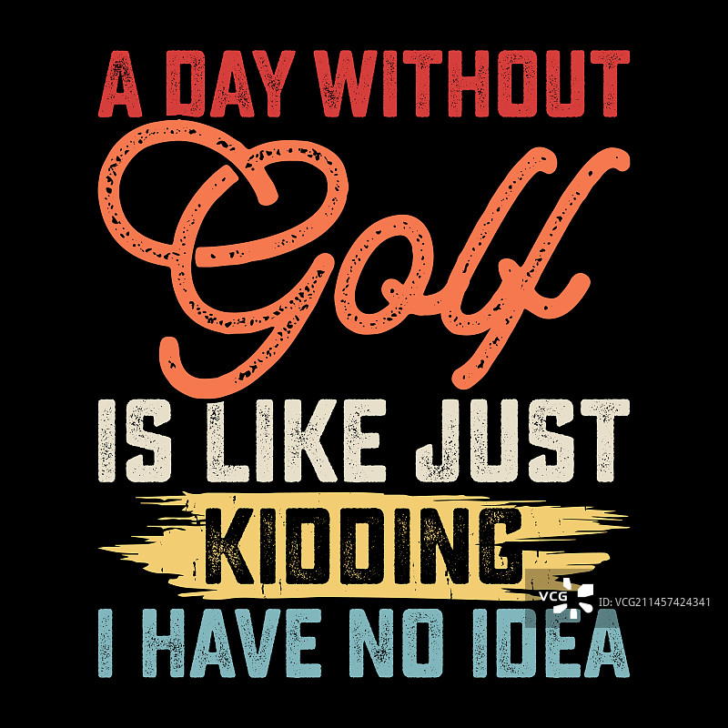 高尔夫球手复古高尔夫T恤设计图片素材