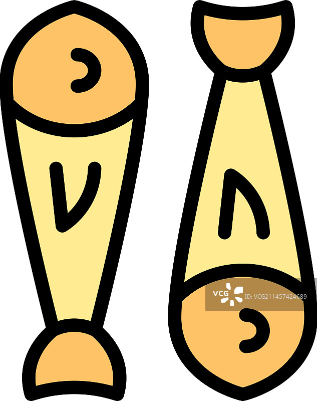 扁平风格的鲱鱼图标图片素材