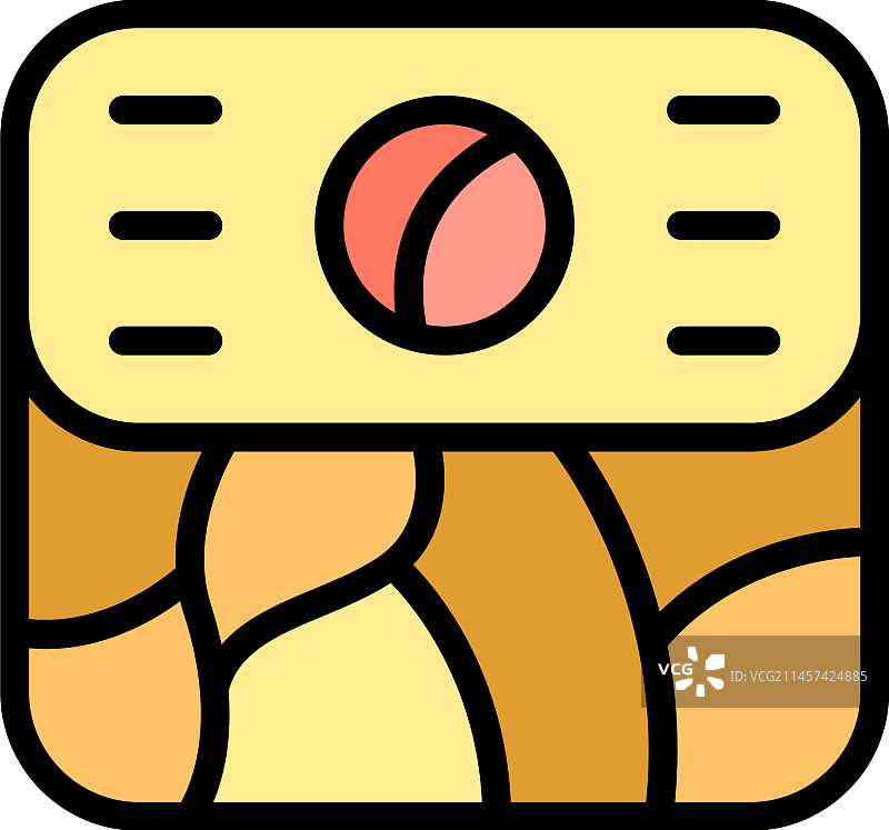 日式食物盒装扁平图标图片素材