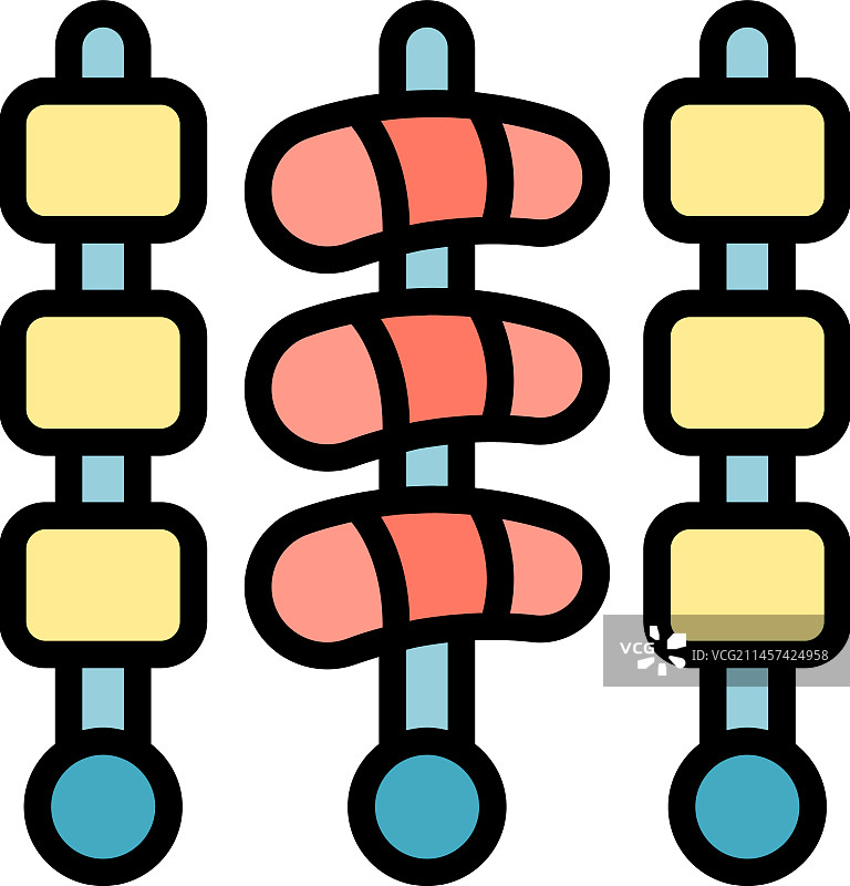 日本烧烤扁平图标图片素材