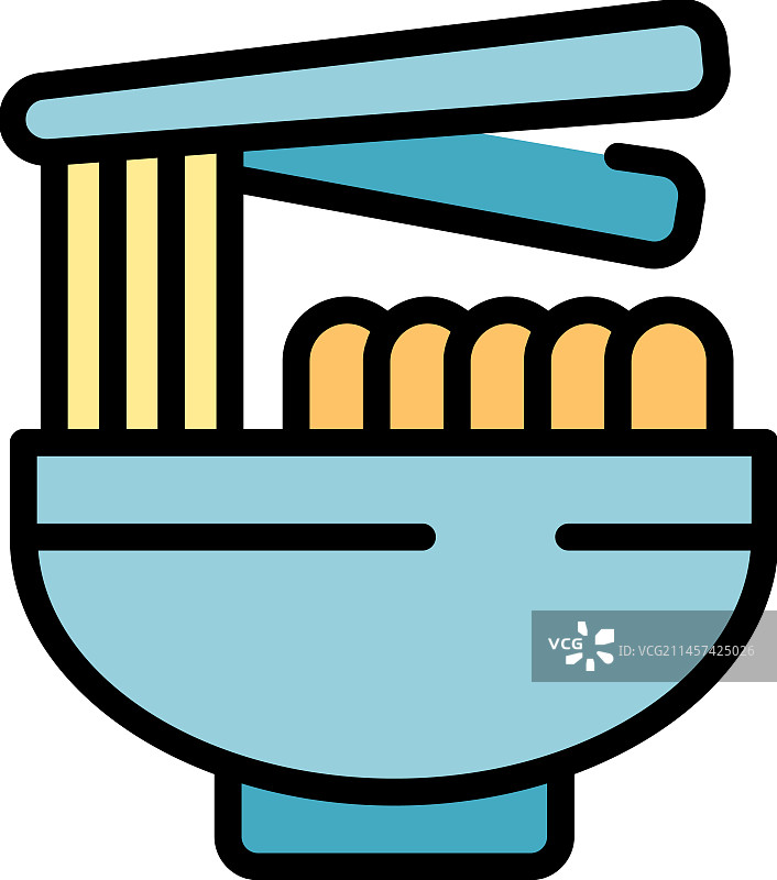 扁平汤面图标图片素材