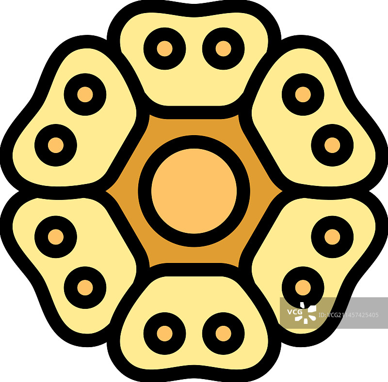 大王花花束扁平图标图片素材