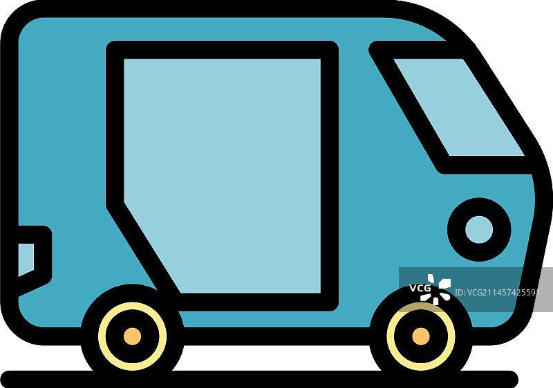 嘟嘟车扁平图标图片素材