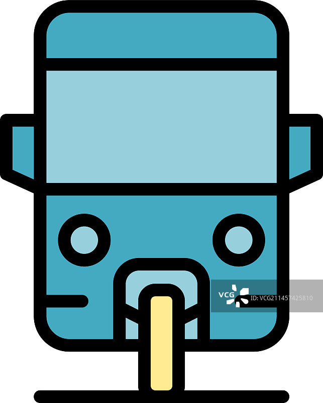 老式三轮车扁平图标图片素材