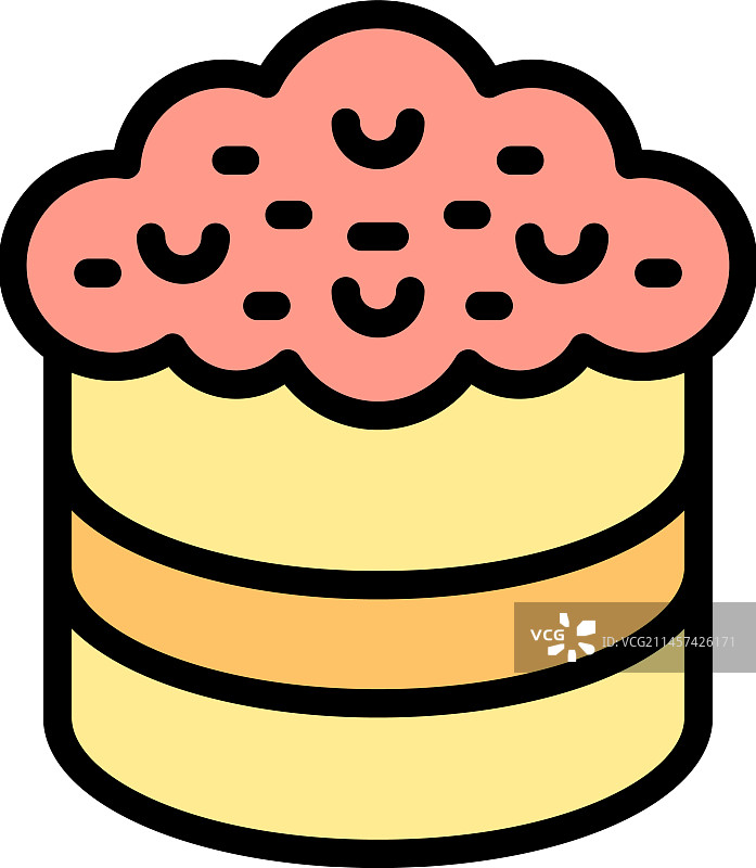 意式圣诞面包扁平图标图片素材