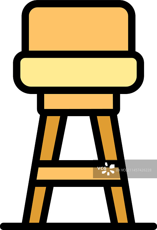 现代座椅扁平图标图片素材