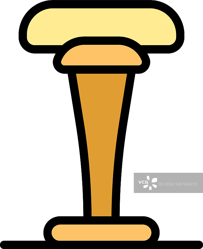 厨房吧台凳扁平图标图片素材