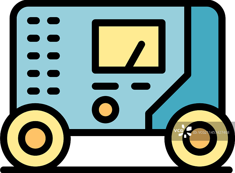 汽油发电机图标（扁平风格）图片素材