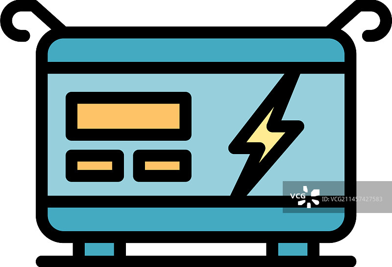 发电机图标（扁平风格）图片素材