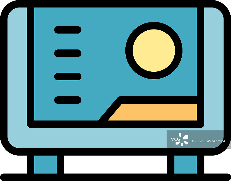 便携式发电机扁平风格图标图片素材