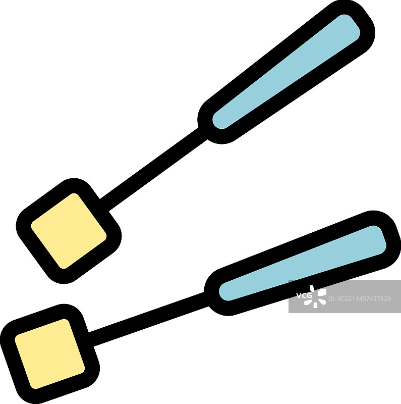 扁平火锅叉图标图片素材