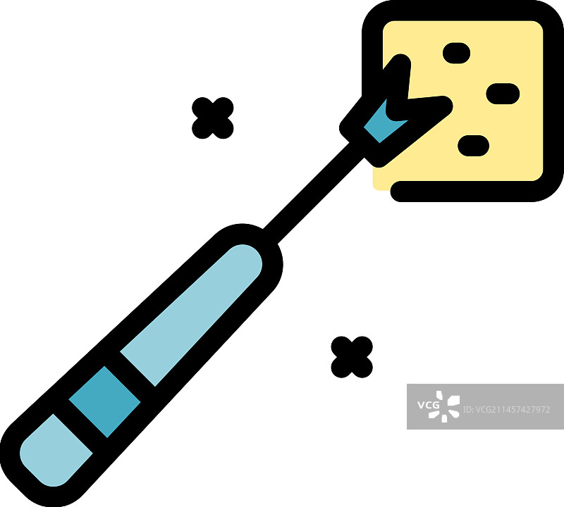 扁平火锅叉图标图片素材