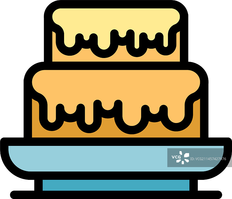 扁平火锅蛋糕图标图片素材