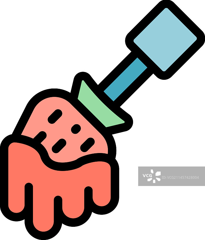 草莓巧克力火锅扁平风图标图片素材