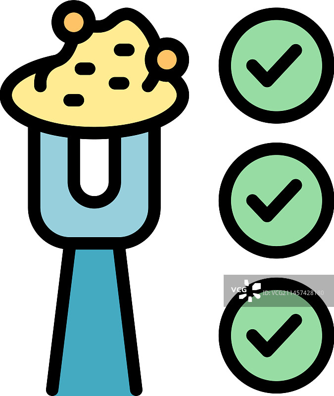 美食评论家扁平风图标图片素材