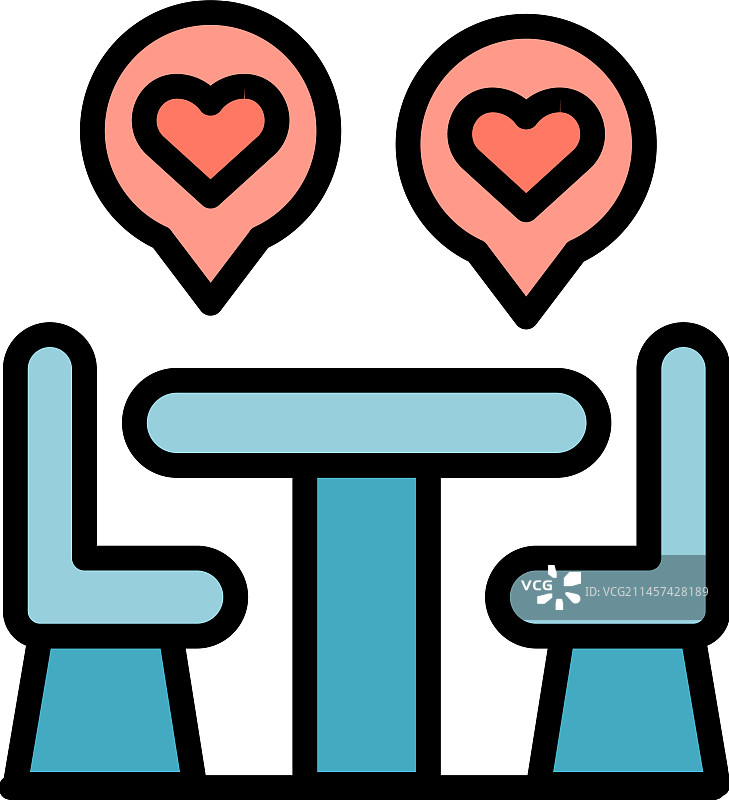 咖啡厅评价图标（扁平风格）图片素材