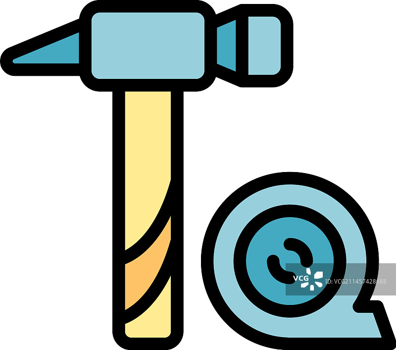 家用锤子图标扁平设计图片素材