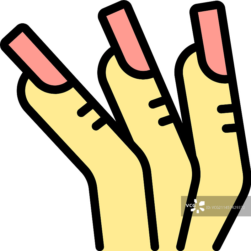 扁平风格美甲护理图标图片素材