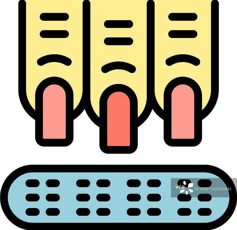 美甲图标扁平设计图片素材