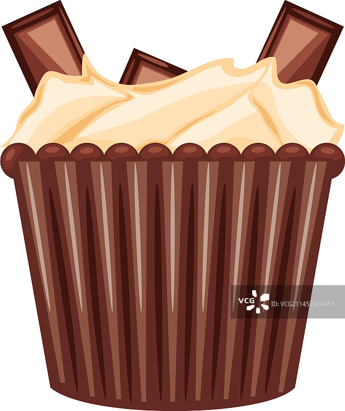 巧克力纸杯蛋糕甜点图标图片素材