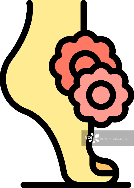 扁平风格美甲修脚图标图片素材