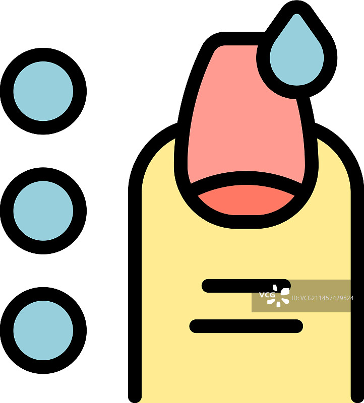 美甲工作室扁平风图标图片素材