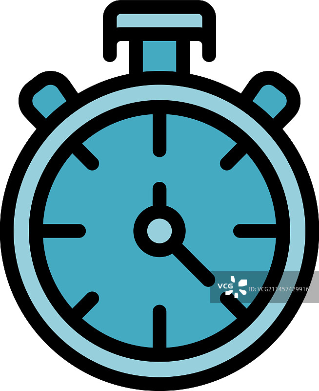 运动秒表图标（扁平风格）图片素材