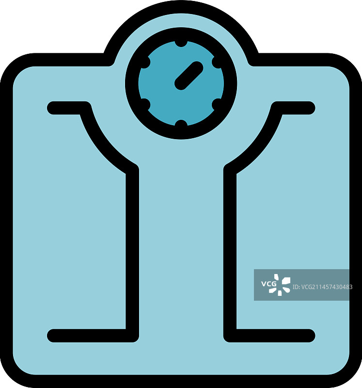 扁平风格的饮食秤图标图片素材