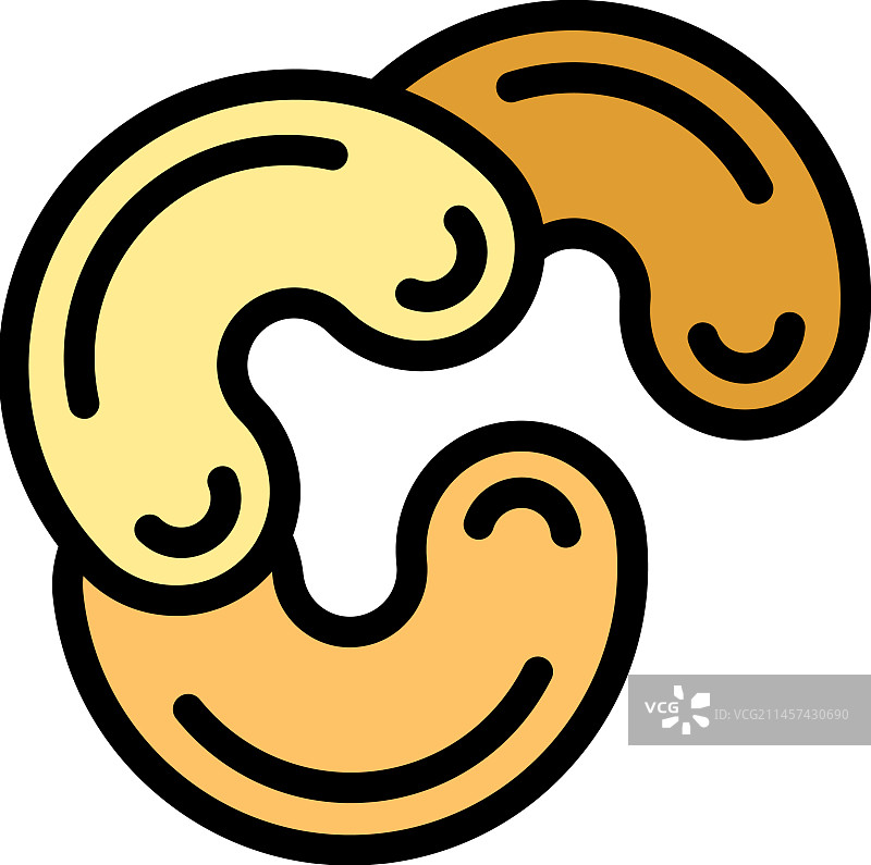 扁平风格坚果图标图片素材