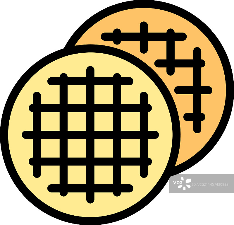 扁平华夫饼干图标图片素材