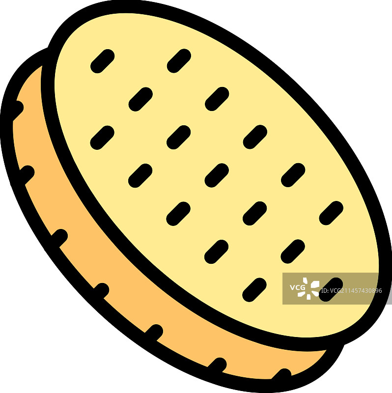 扁平风格的甜饼干图标图片素材