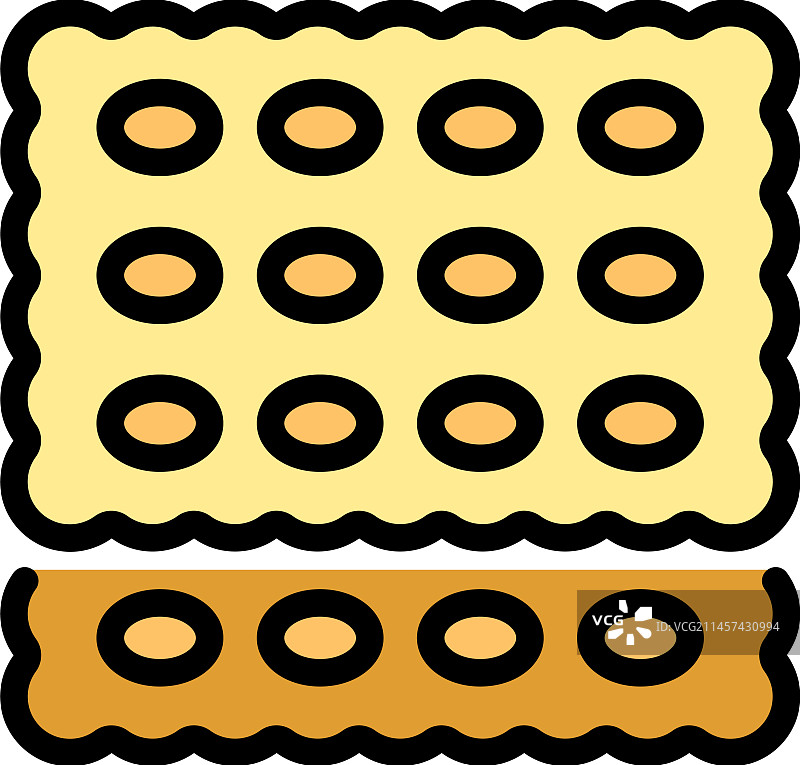 传统饼干扁平图标图片素材