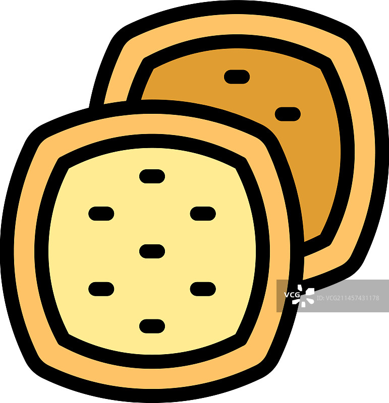 饼干图标（扁平风格）图片素材