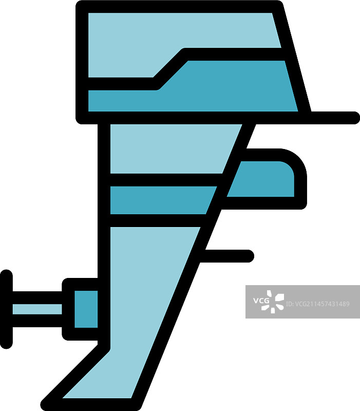 渔业摩托艇扁平图标图片素材