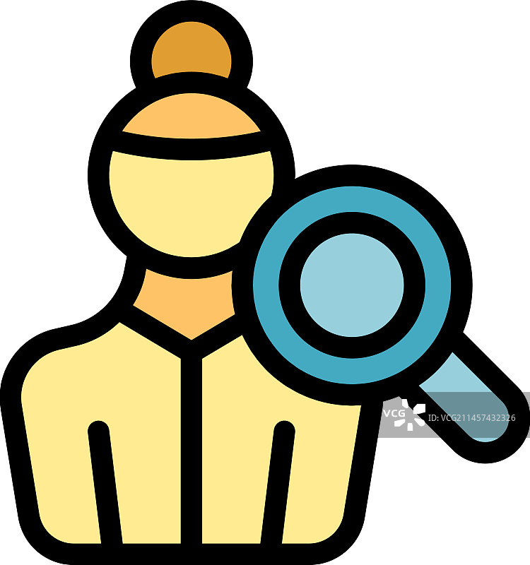 搜索保姆图标（扁平风格）图片素材