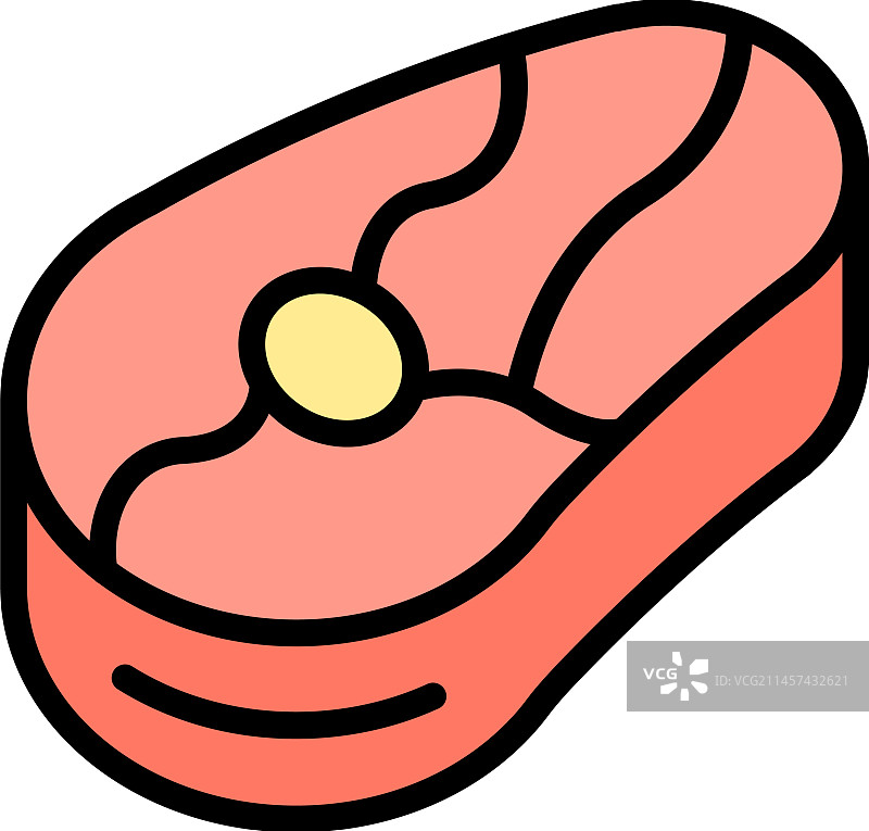 扁平风格牛排图标图片素材