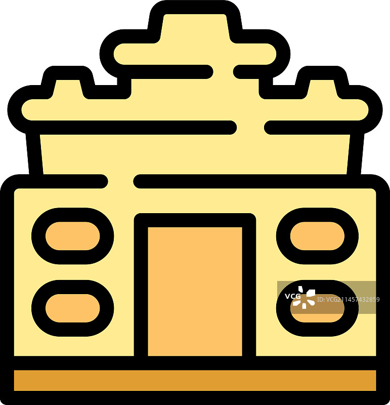 柬埔寨寺庙扁平图标图片素材