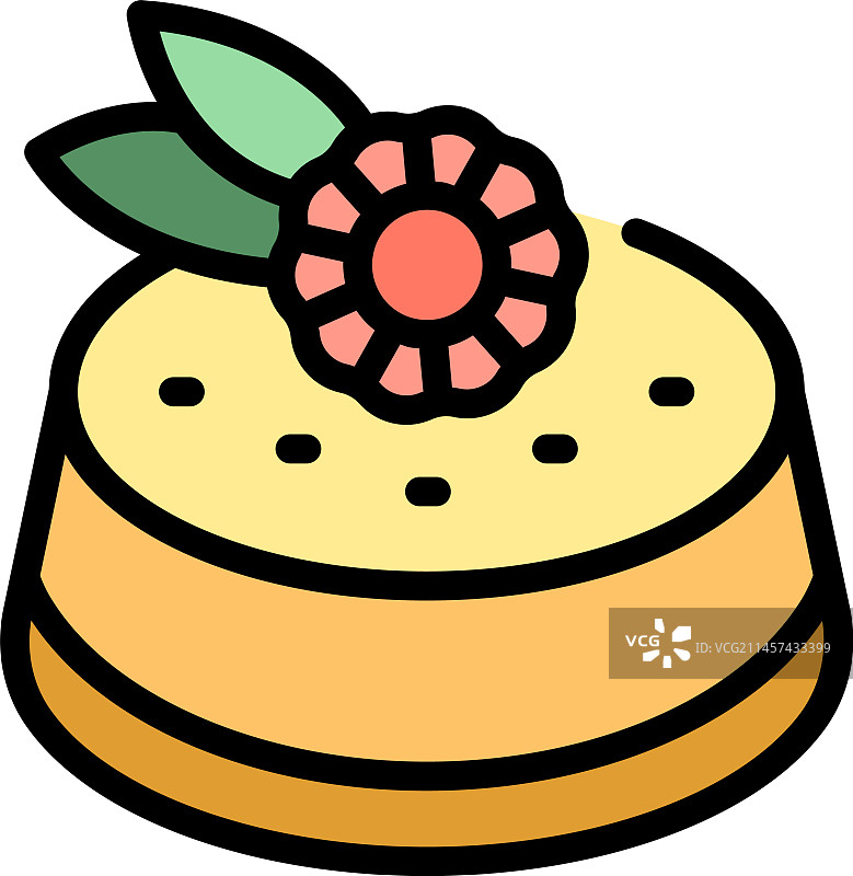 纸杯蛋糕扁平图标图片素材