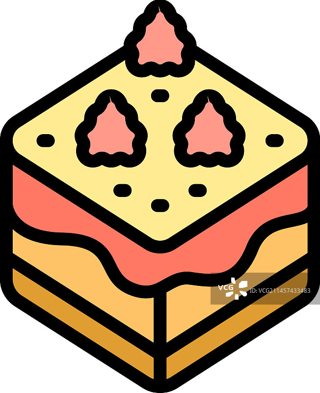 扁平风格糕点食品图标图片素材