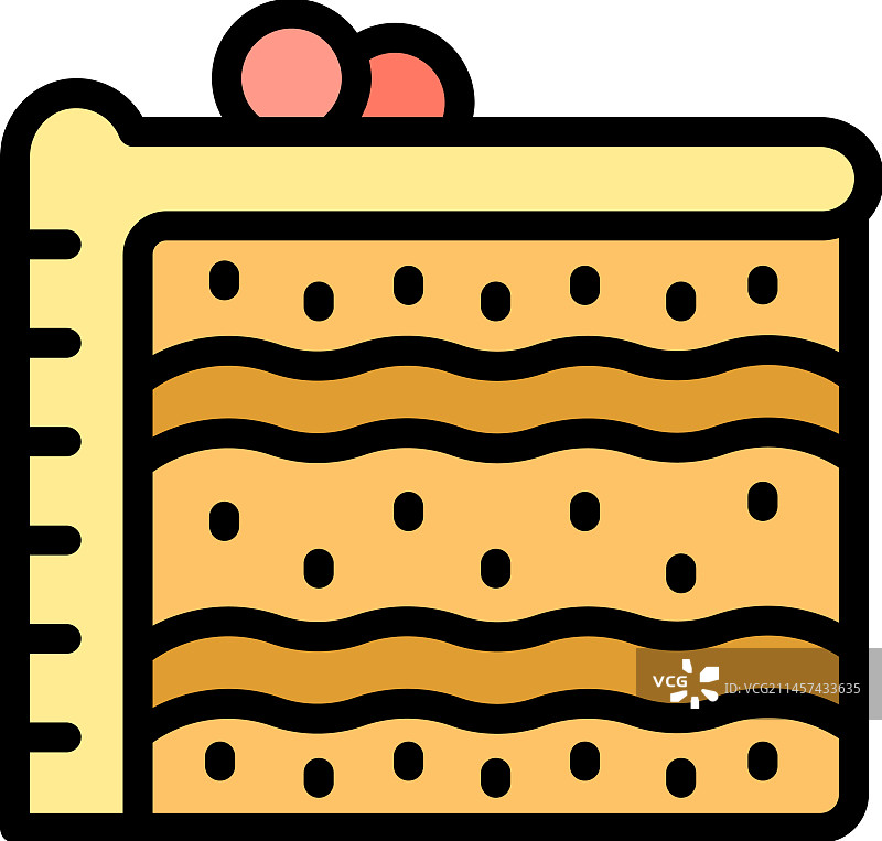 芝士蛋糕扁平图标切片图片素材